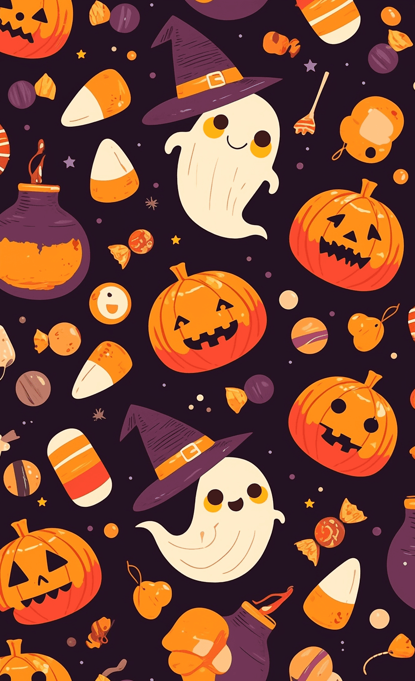Halloween Ghost 250 original repeating artwork