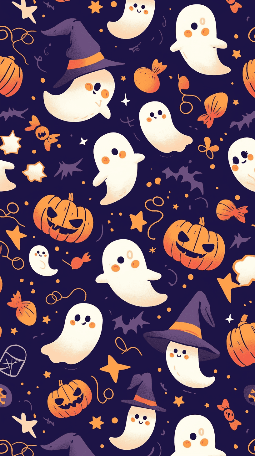 Halloween Ghost 421 original repeating artwork