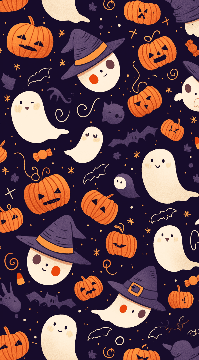 Halloween Ghost 068 original repeating artwork