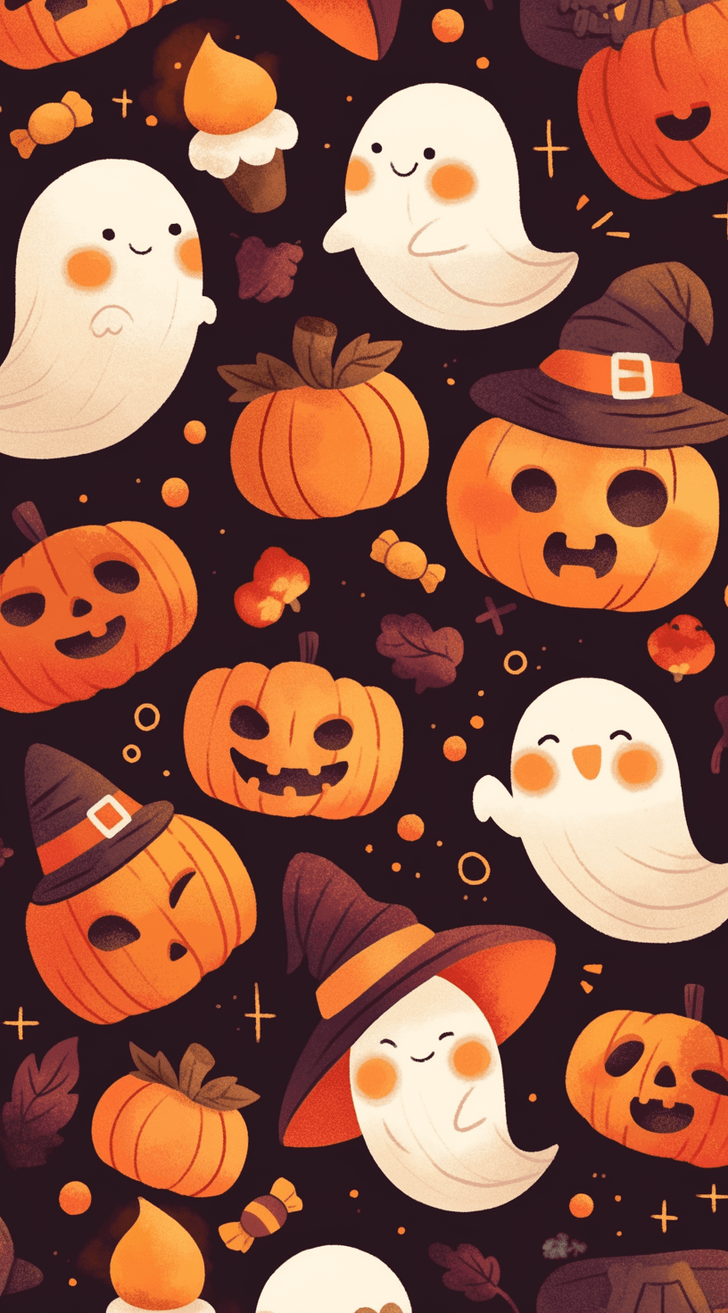 Halloween Ghost 1614 original repeating artwork
