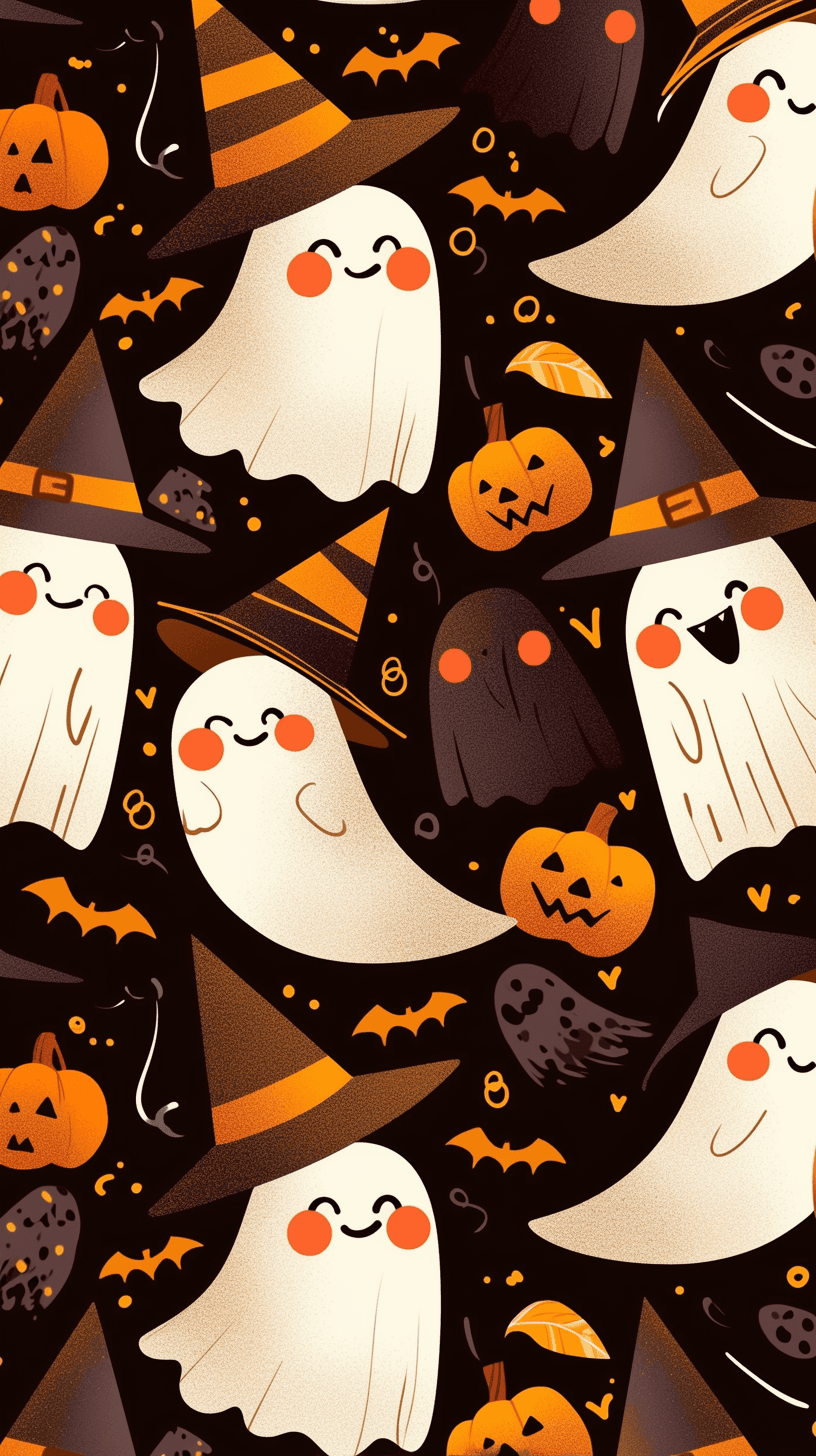 Halloween Ghost Subway original repeating artwork