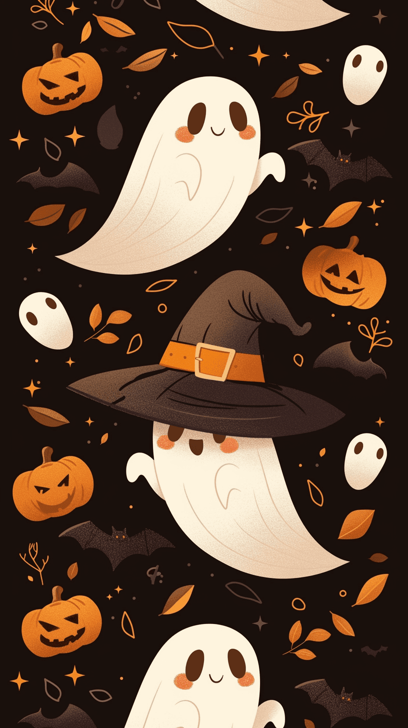Halloween Ghost 1600 original repeating artwork