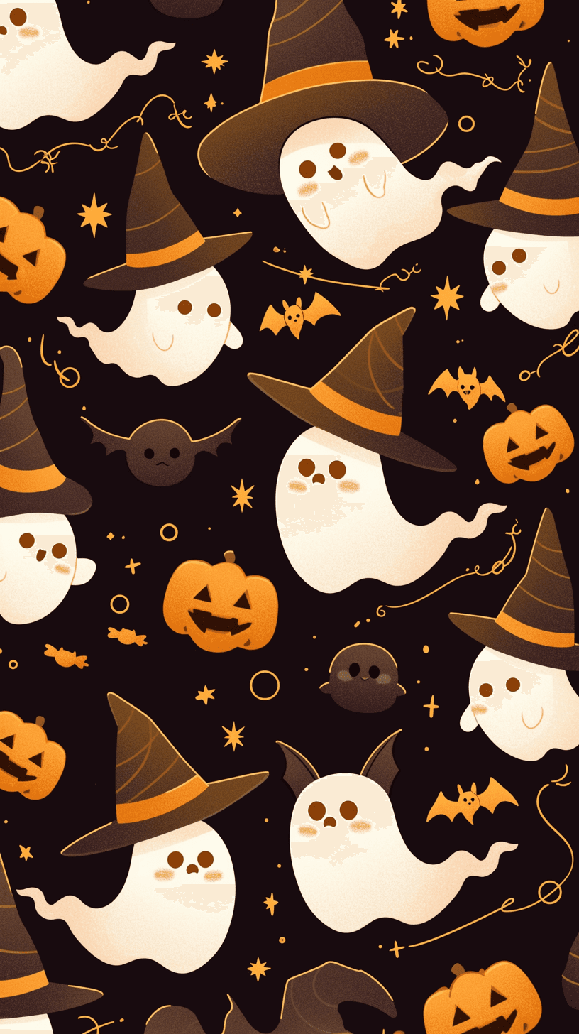 Halloween Ghost 067 original repeating artwork
