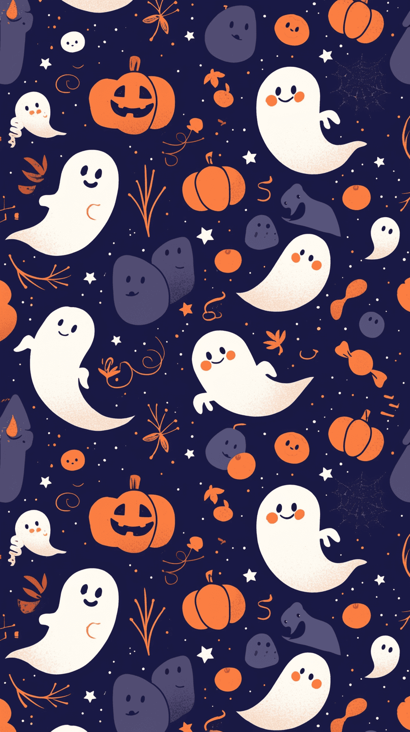 Halloween Ghost 1152 original repeating artwork