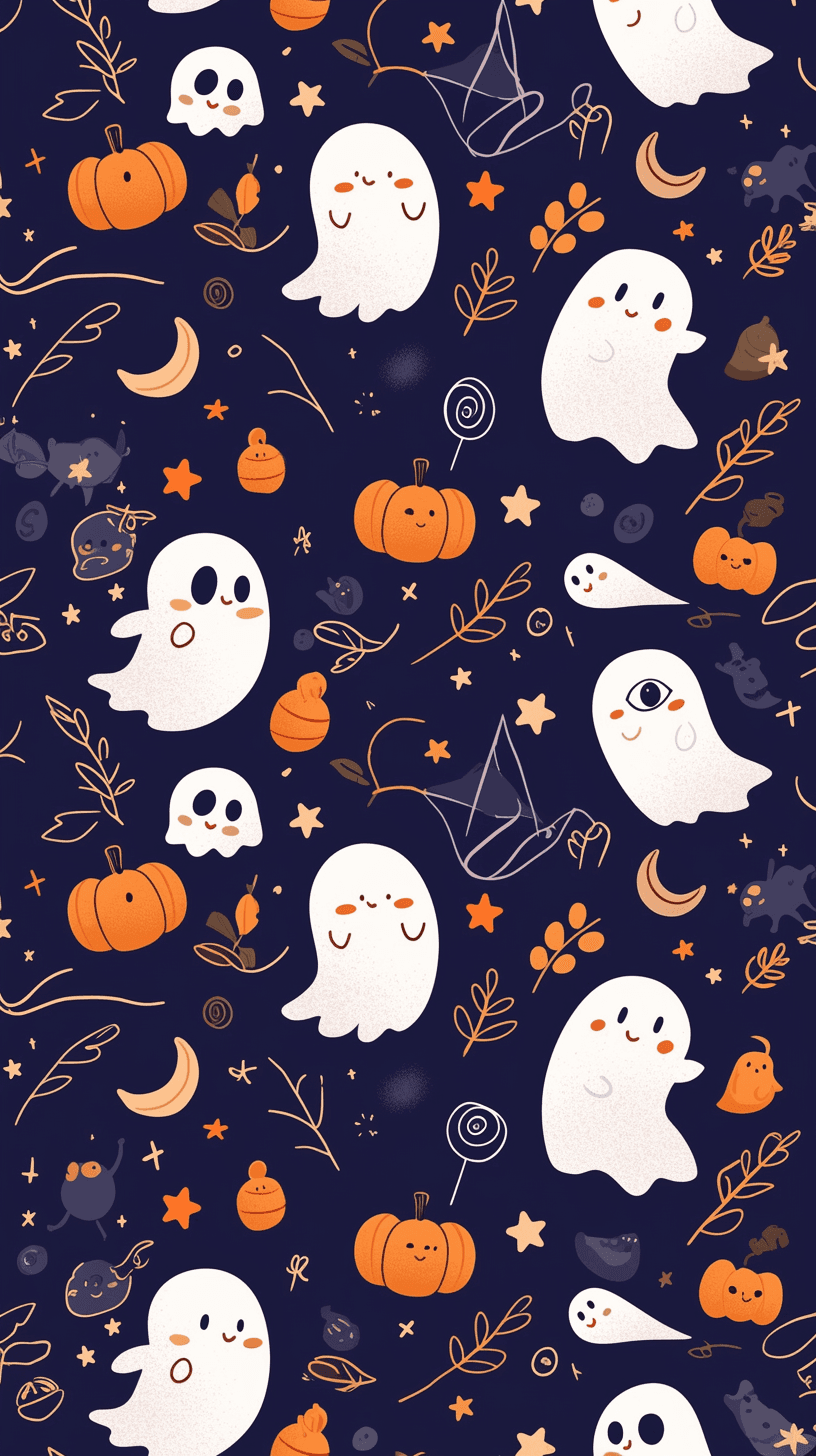 Halloween Ghost 127 original repeating artwork