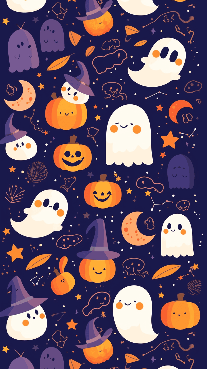 Halloween Ghost 1494 original repeating artwork