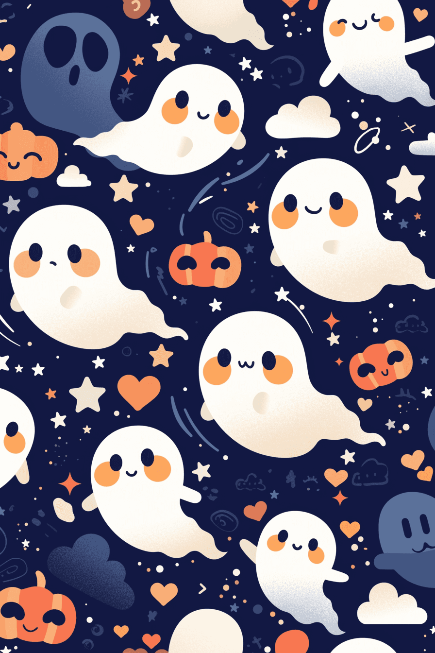 Halloween Ghost 1613 original repeating artwork