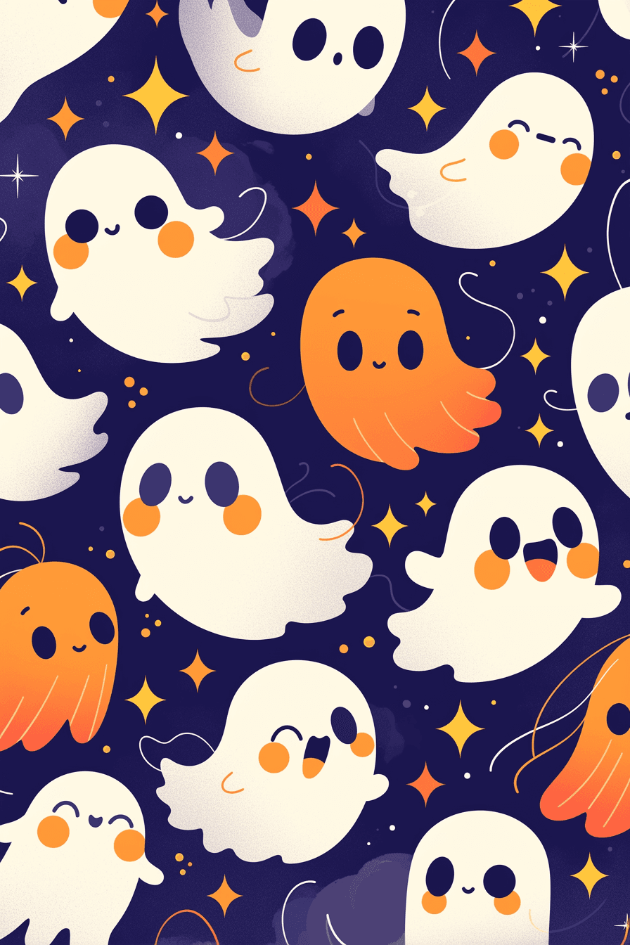 Halloween Ghost 141 original repeating artwork