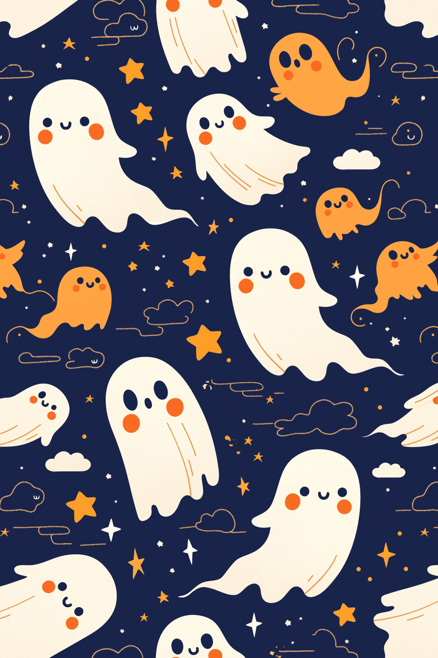 Halloween Ghost 1626 original repeating artwork