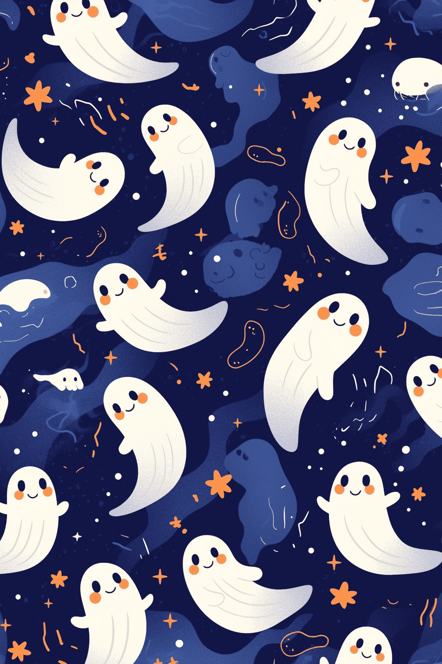 Halloween Ghost 1582 original repeating artwork