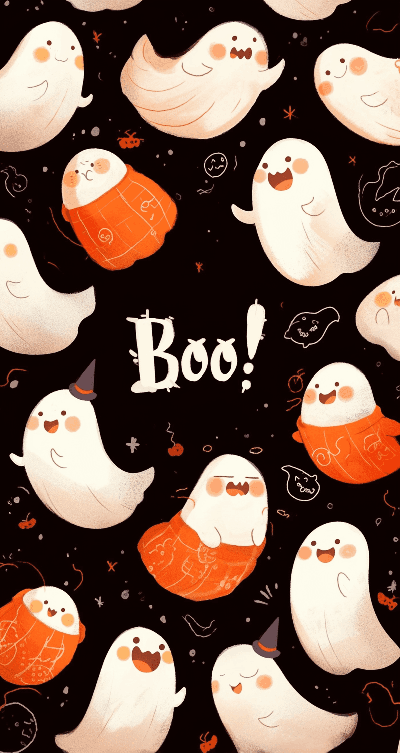 Halloween Ghost 1493 original repeating artwork