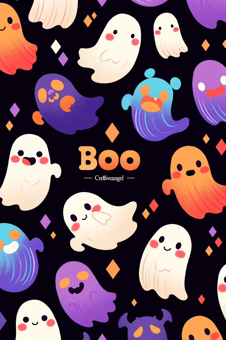 Halloween Ghost 227 original repeating artwork