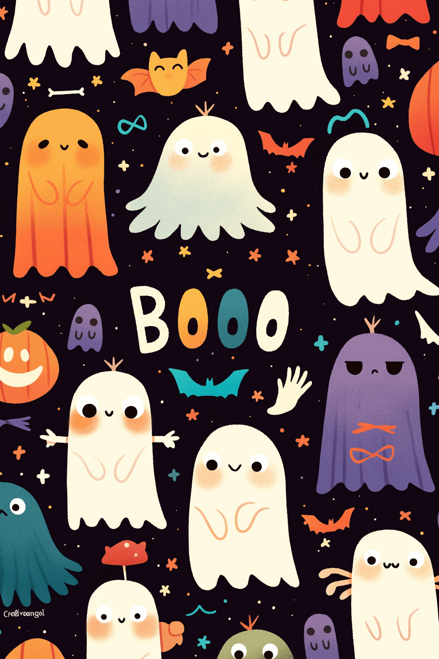 Halloween Ghost 107 original repeating artwork