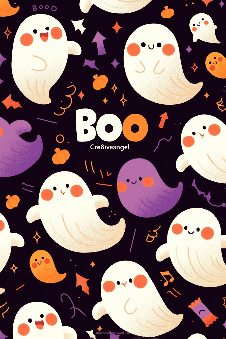 Halloween Ghost 1565 original repeating artwork