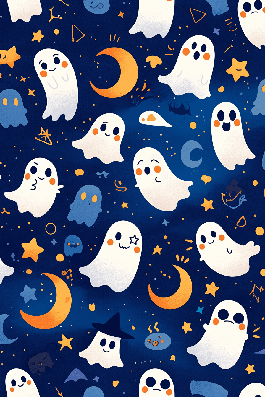 Halloween Ghost 518 original repeating artwork