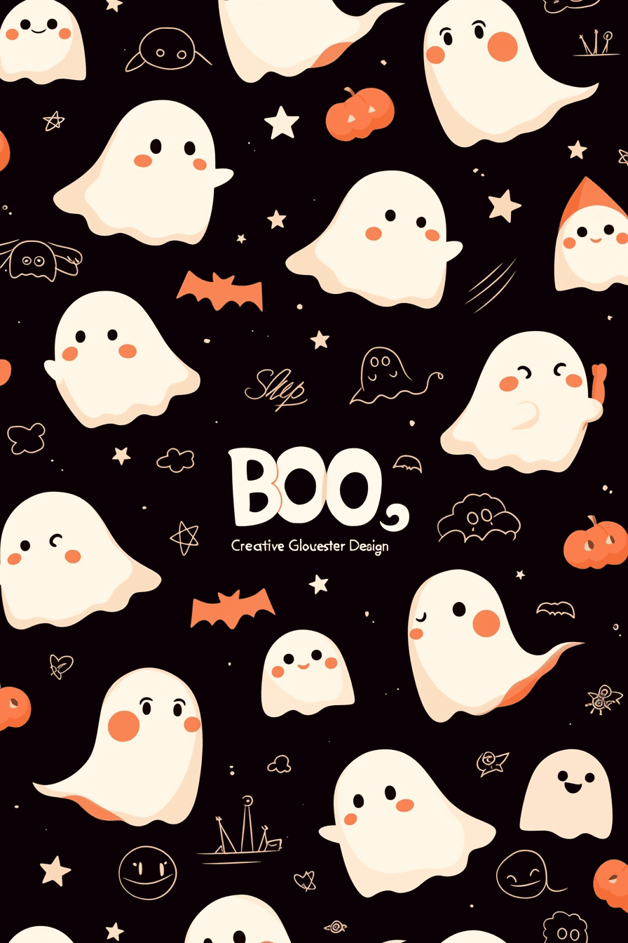 Halloween Ghost 468 original repeating artwork