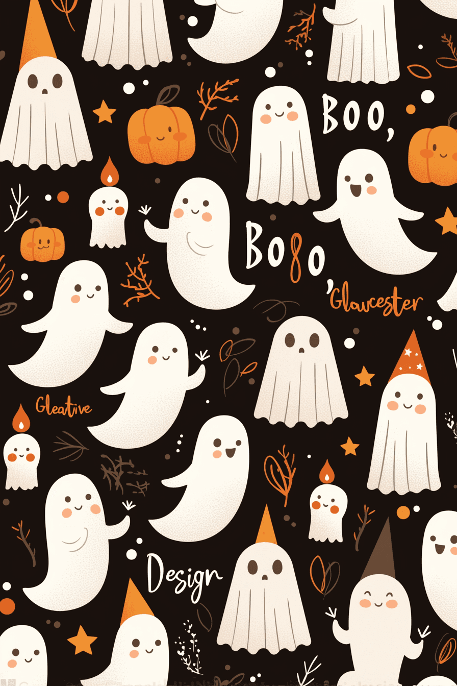 Halloween Ghost 1508 original repeating artwork