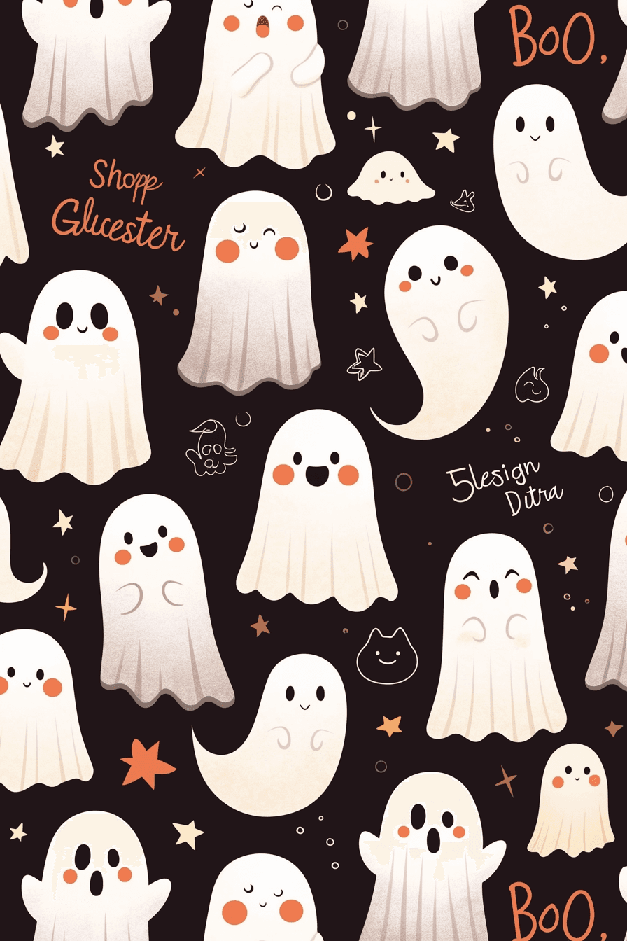 Halloween Ghost 388 original repeating artwork