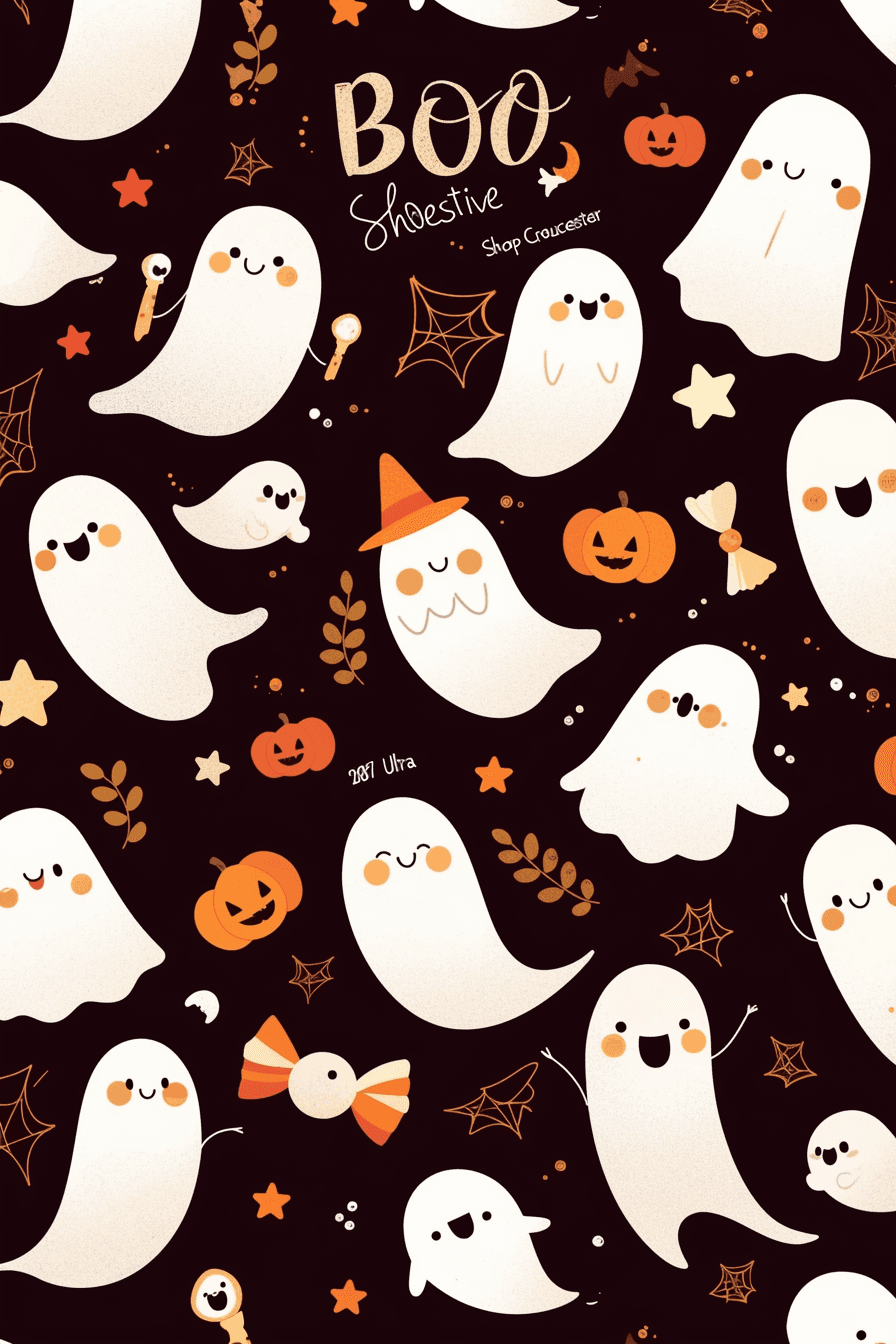 Halloween Ghost 106 original repeating artwork