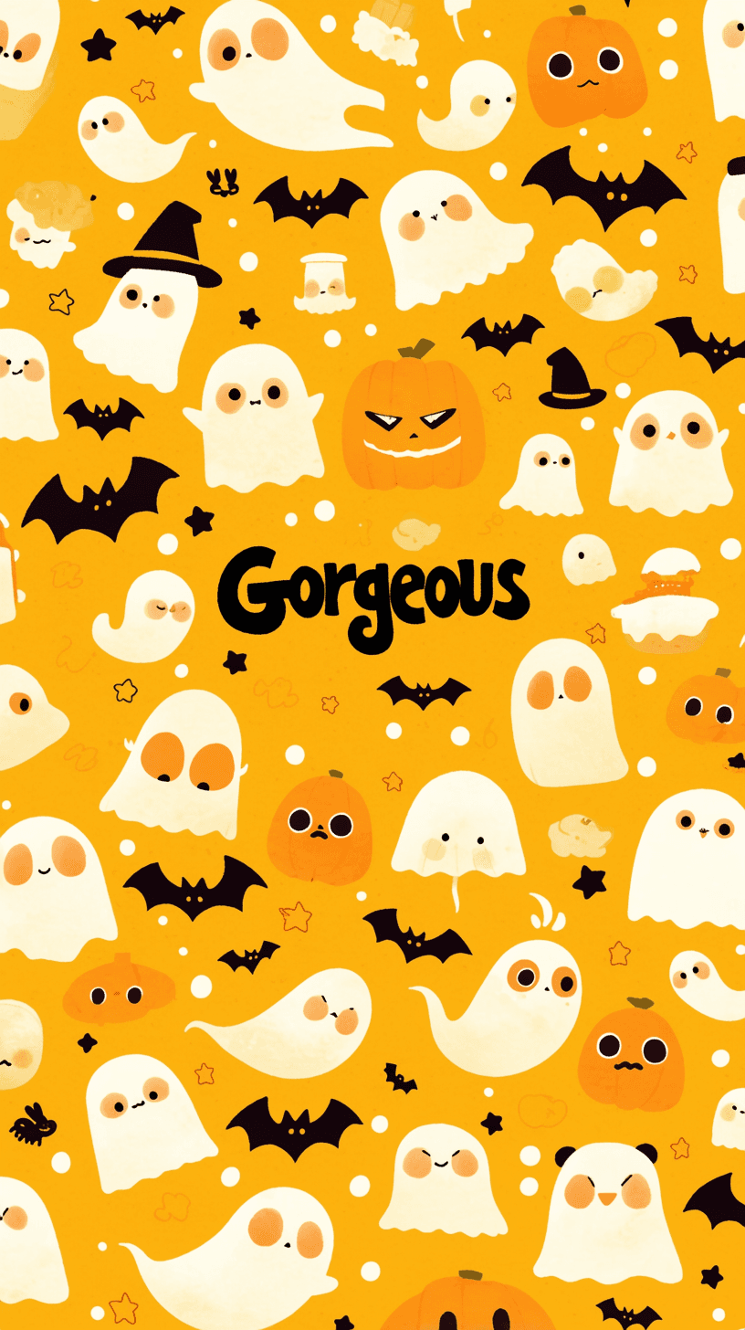 Halloween Ghost 1408 original repeating artwork
