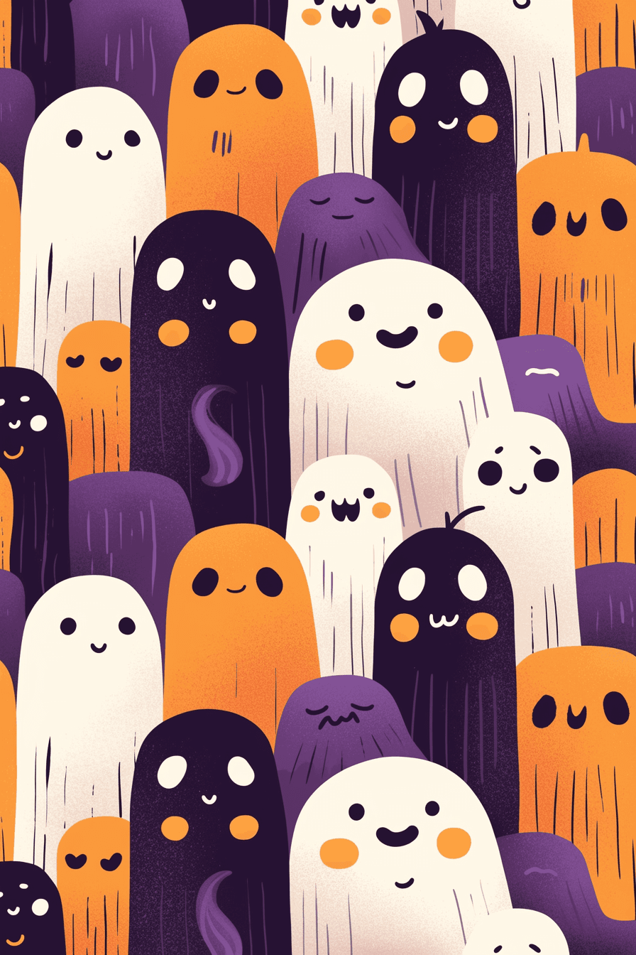 Halloween Ghost 502 original repeating artwork