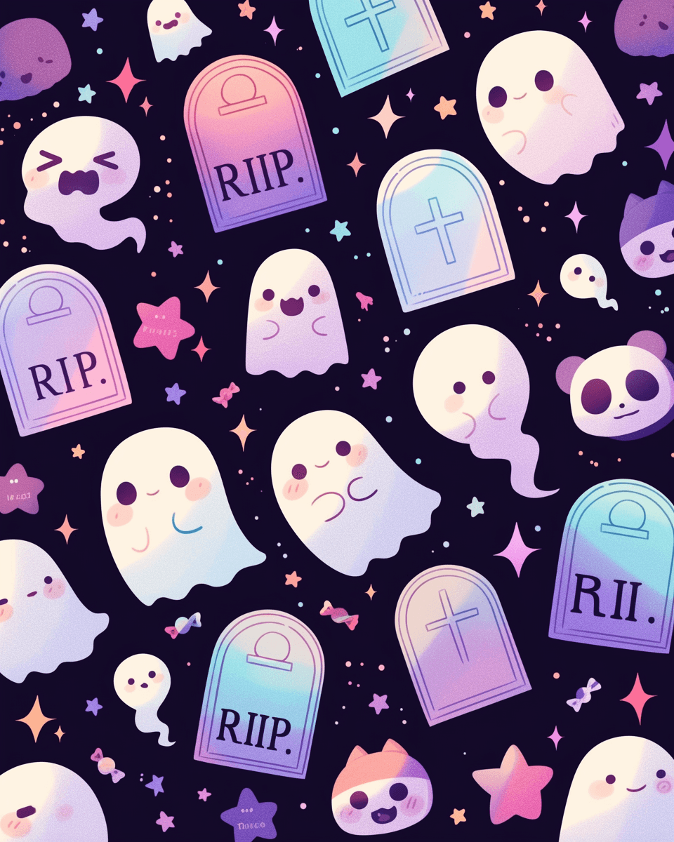 Halloween Ghost 297 original repeating artwork