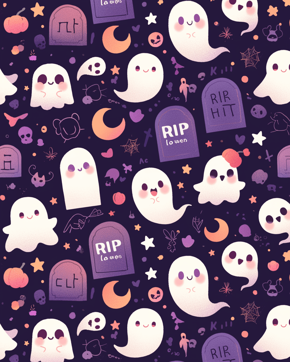 Halloween Ghost 595 original repeating artwork