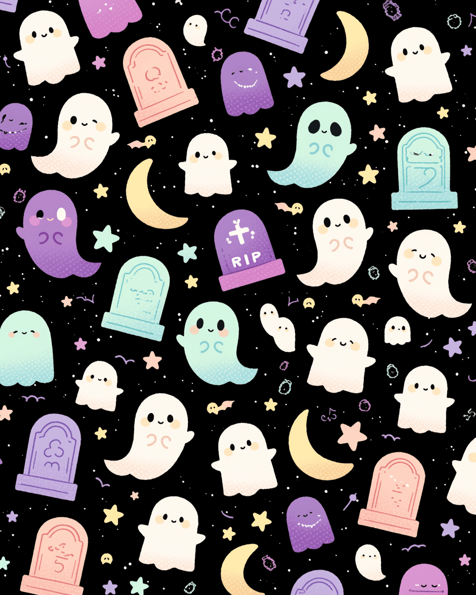 Halloween Ghost 594 original repeating artwork