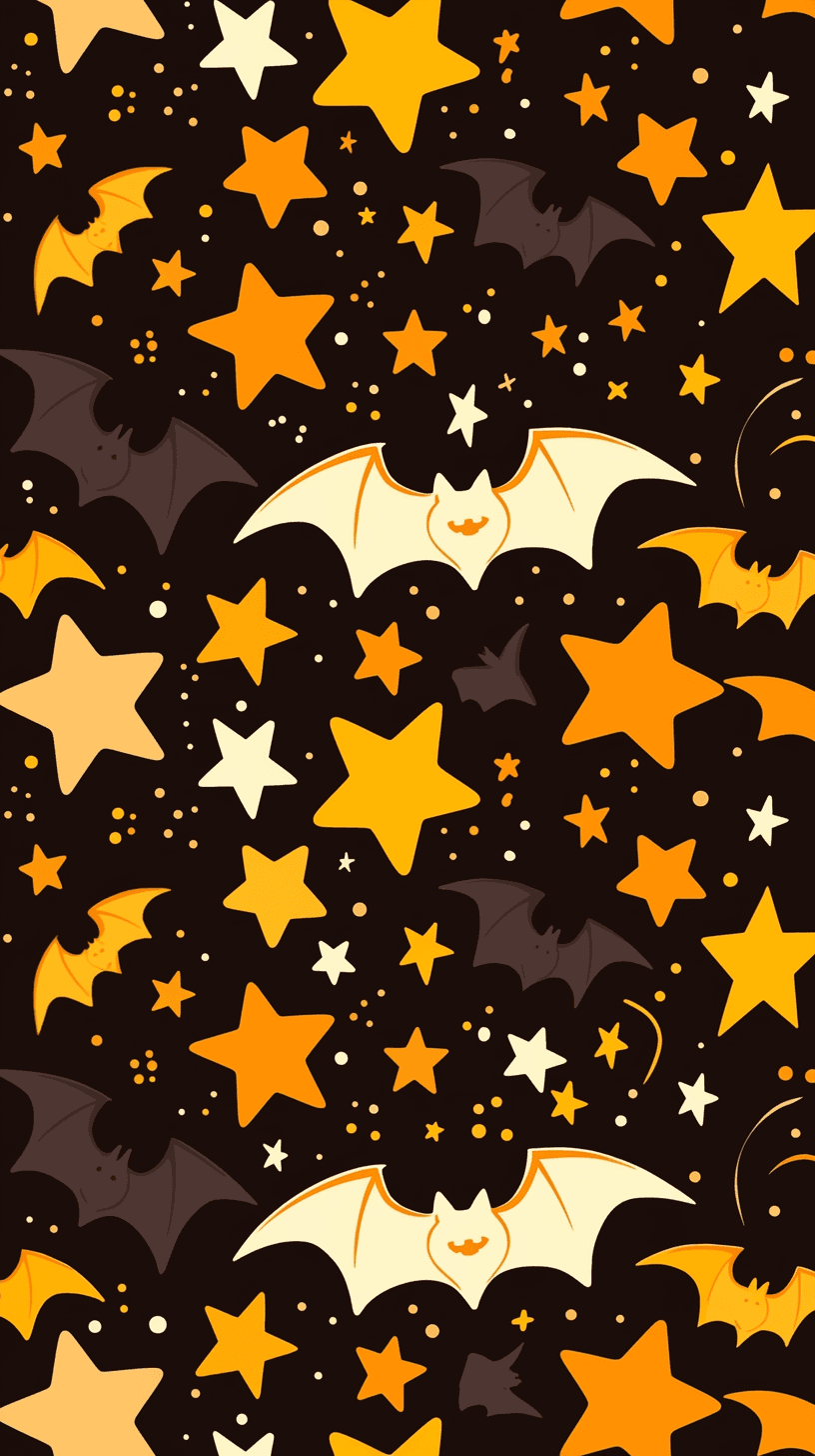 Halloween Bat Golden original repeating artwork