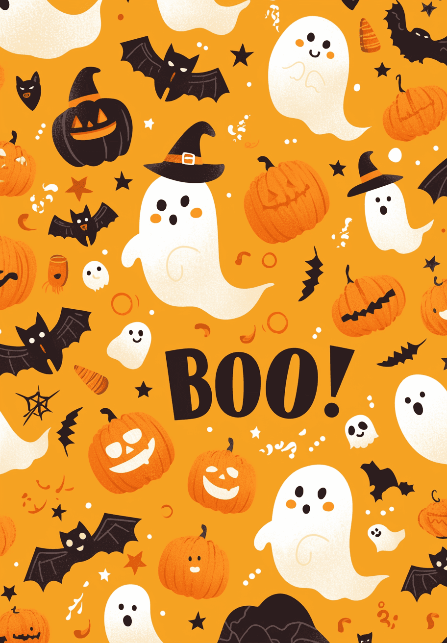 Halloween Pumpkin 306 original repeating artwork