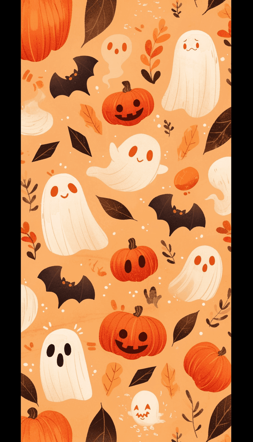 Halloween Ghost 1215 original repeating artwork
