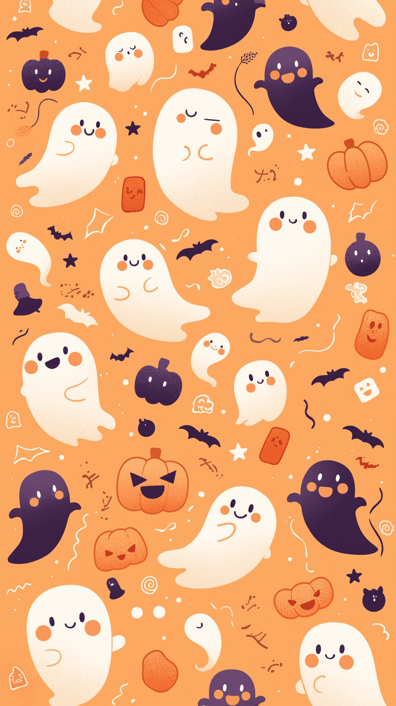 Halloween Ghost 777 original repeating artwork