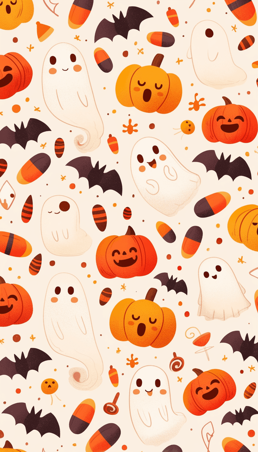 Halloween Ghost 1100 original repeating artwork
