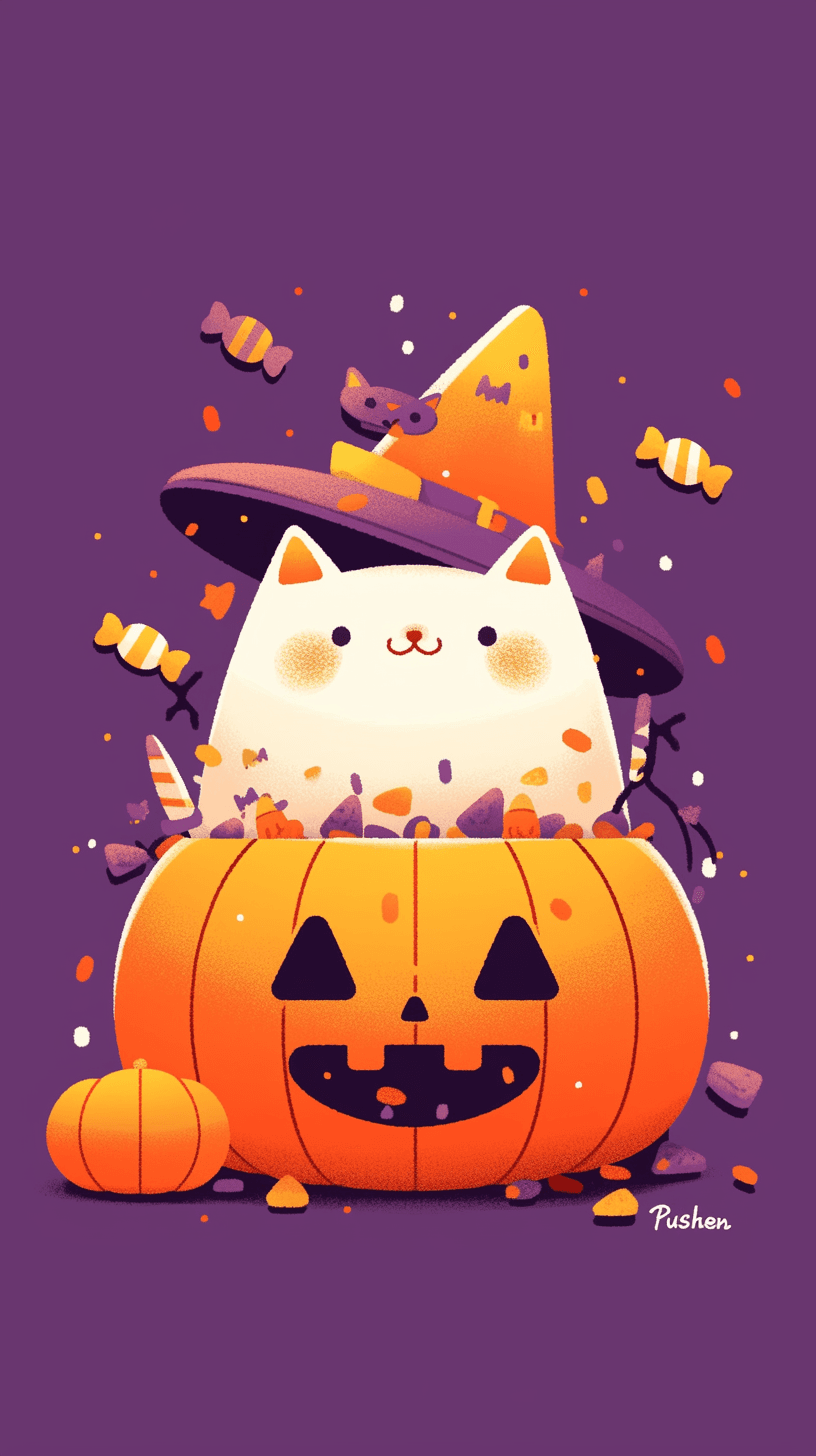 Halloween Ghost 756 original repeating artwork