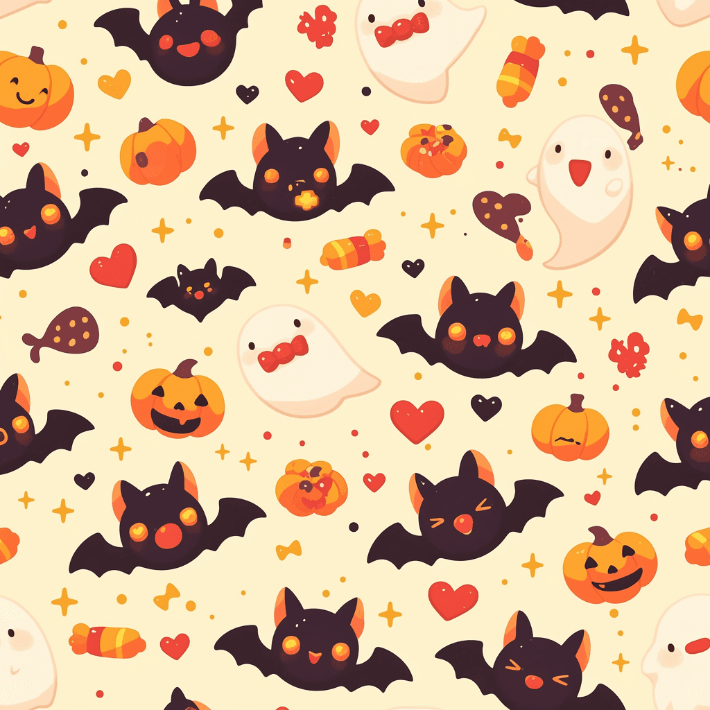 Halloween Bat Drift original repeating artwork