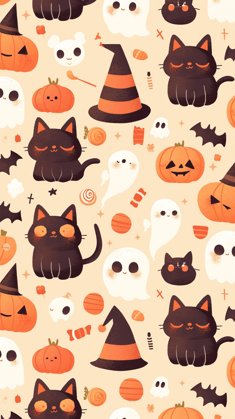 Halloween Ghost 883 original repeating artwork