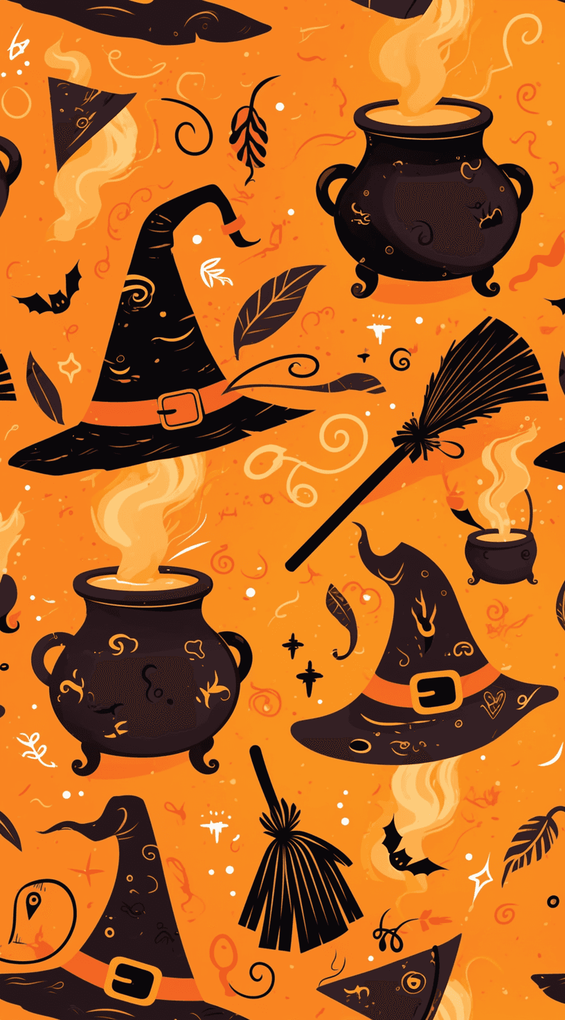 Halloween Hat Flare original repeating artwork