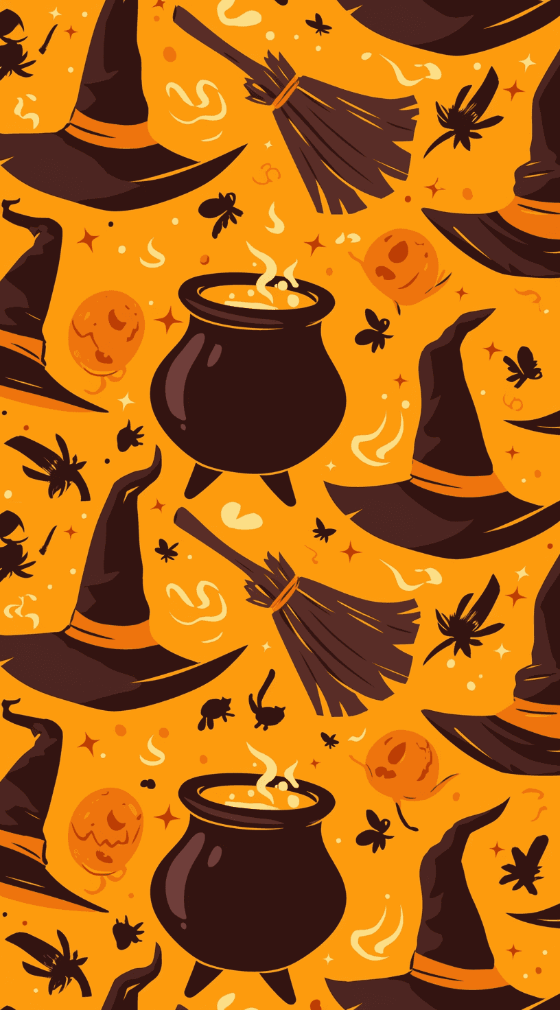 Halloween Hat Carnival original repeating artwork