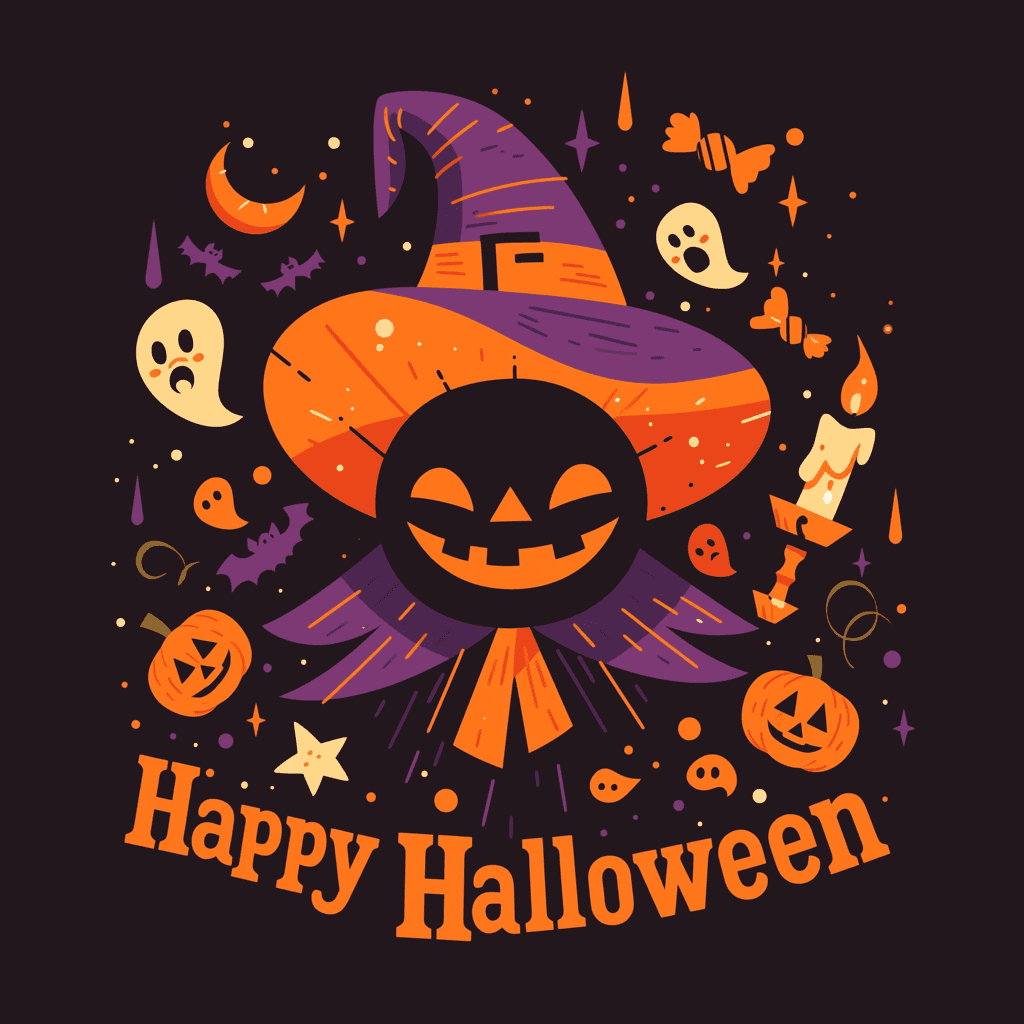 Halloween Hat Spark original repeating artwork