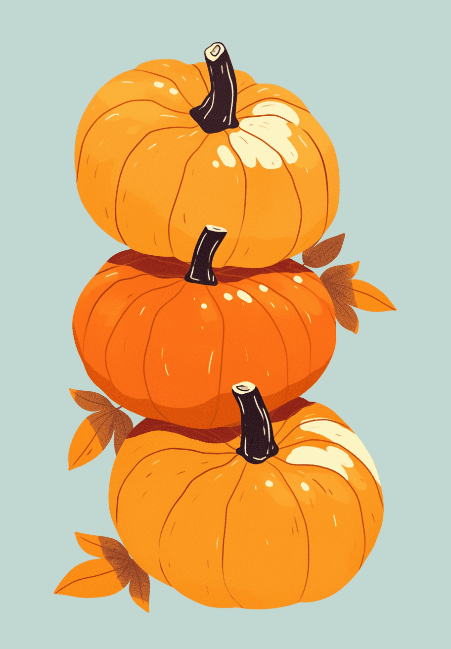 Halloween Pumpkin North original repeating artwork