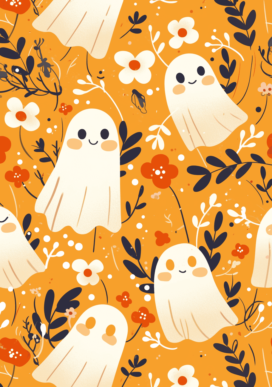 Halloween Ghost 1142 original repeating artwork