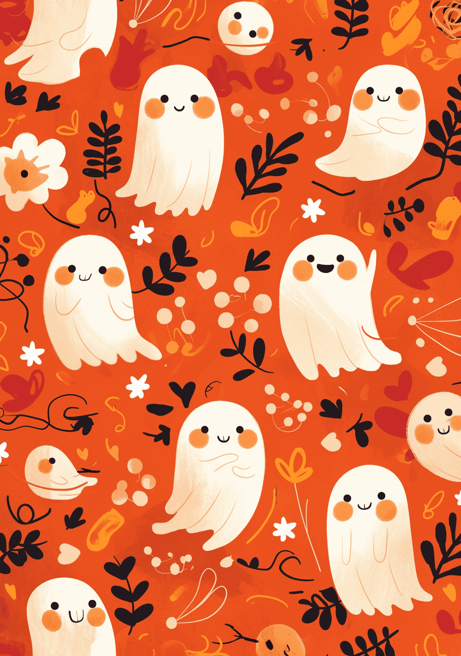Halloween Ghost 073 original repeating artwork