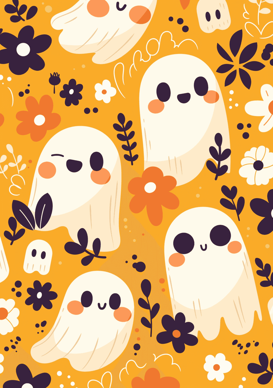 Halloween Ghost 1305 original repeating artwork