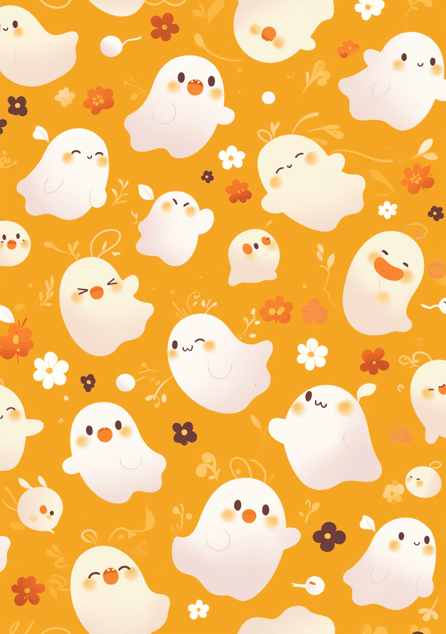 Halloween Ghost 789 original repeating artwork