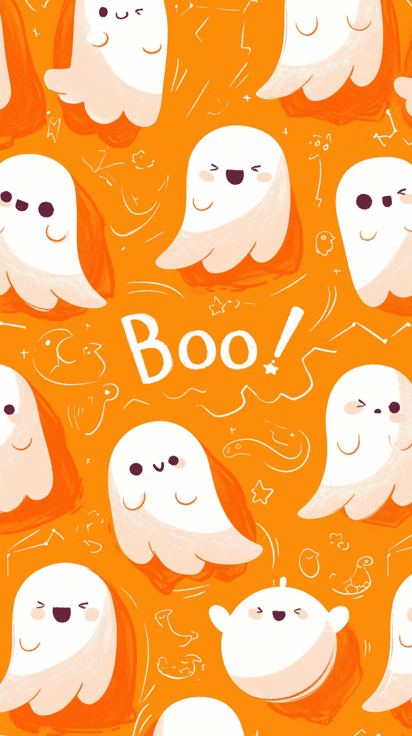 Halloween Ghost 014 original repeating artwork