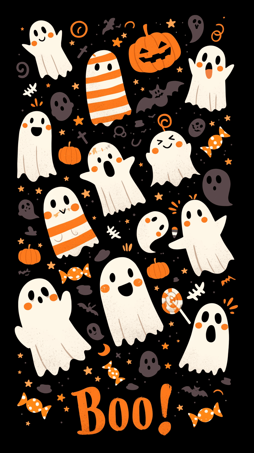 Halloween Ghost 772 original repeating artwork