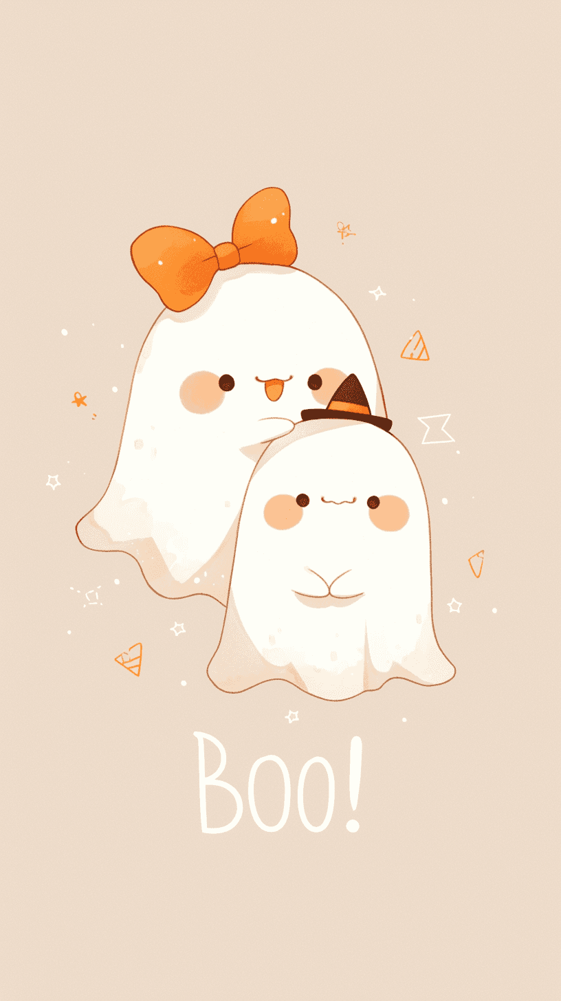 Halloween Ghost North original repeating artwork
