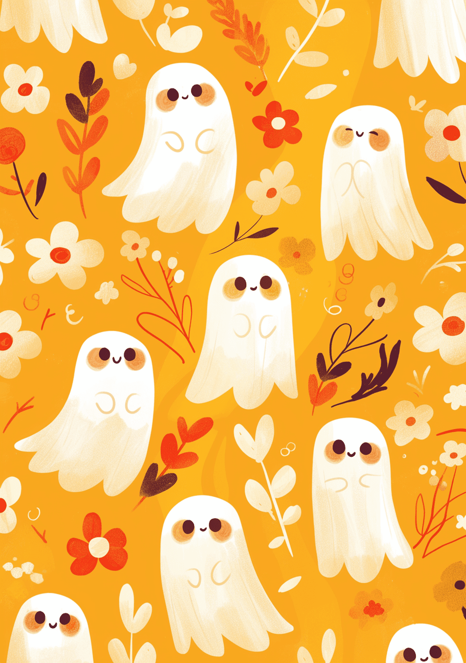 Halloween Ghost 1140 original repeating artwork