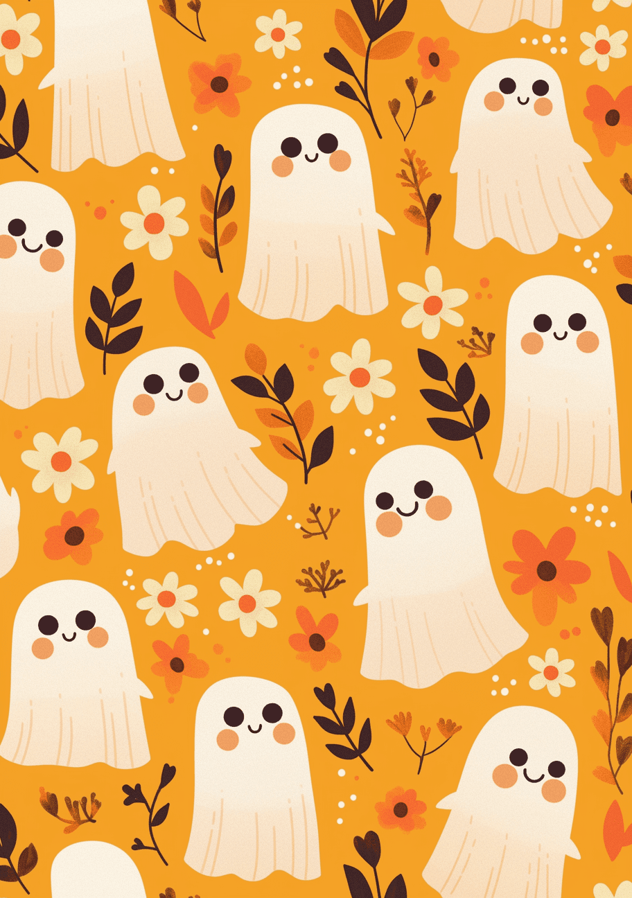 Halloween Ghost 1207 original repeating artwork