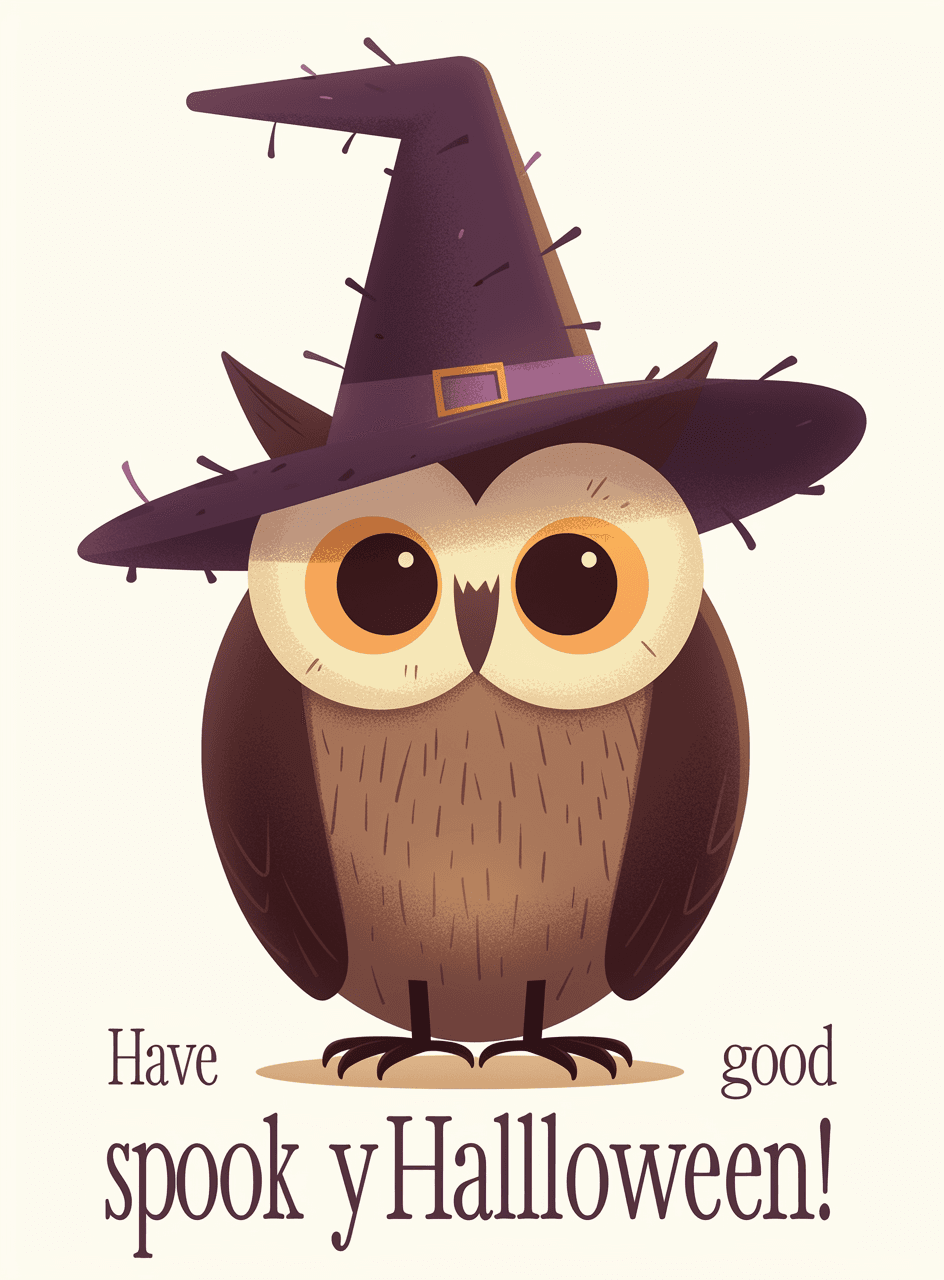 Halloween Owl Jam original repeating artwork